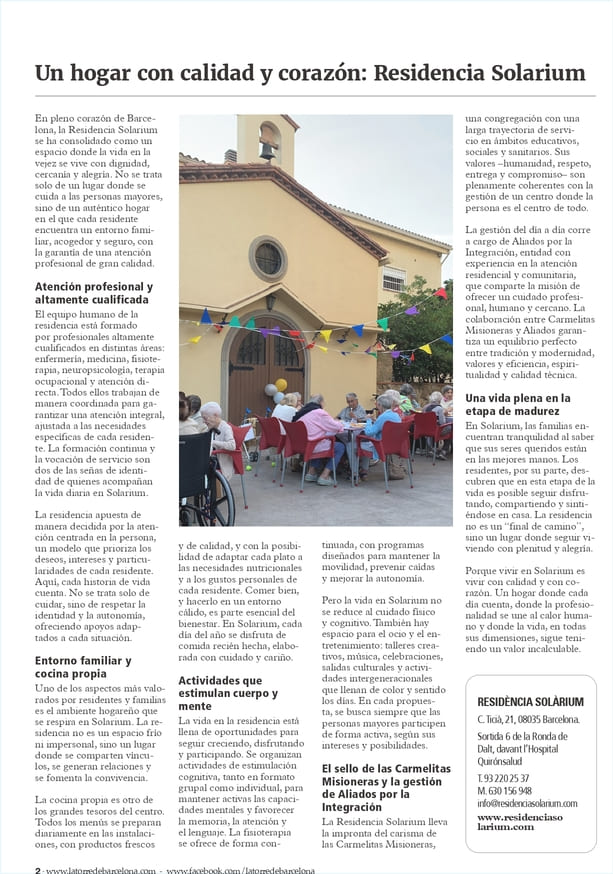residencia solarium revista La Torre